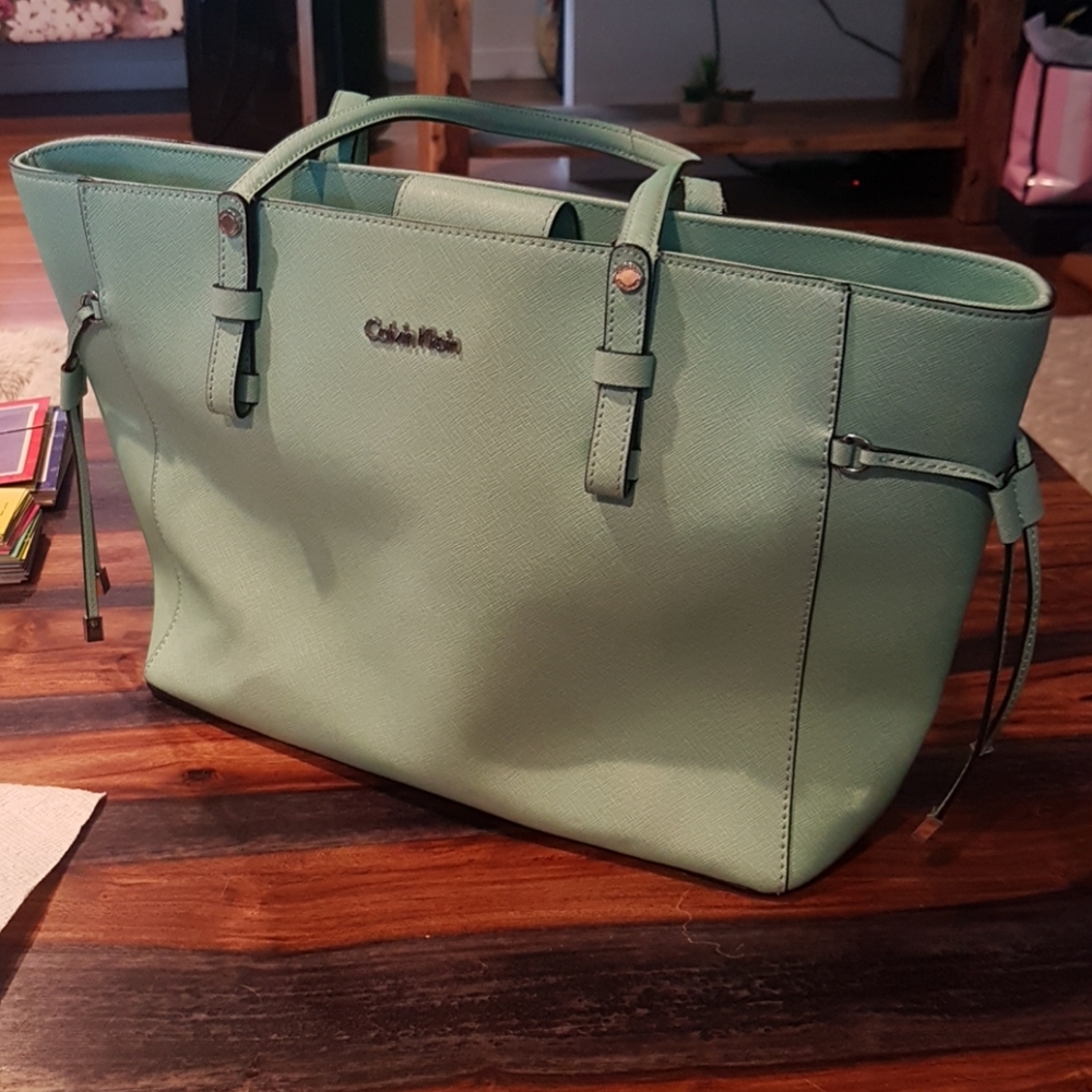 Light Aqua Calvin Klein Satchel